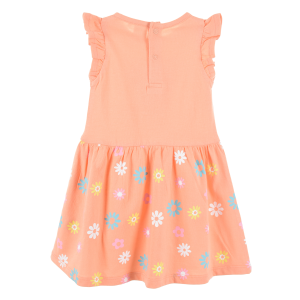 SCAMICIATA MINNIE DISNEY ABITO VESTITO 100% COTONE BAMBINA - EX0007ARANCIO