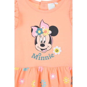 SCAMICIATA MINNIE DISNEY ABITO VESTITO 100% COTONE BAMBINA - EX0007ARANCIO