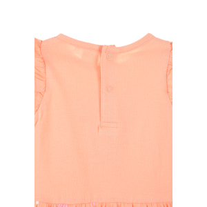 SCAMICIATA MINNIE DISNEY ABITO VESTITO 100% COTONE BAMBINA - EX0007ARANCIO