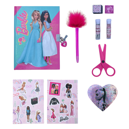 MAXI SET DIARIO SEGRETO CON ACCESSORI BARBIE MATTEL IN CONFEZIONE REGALO - BR0827