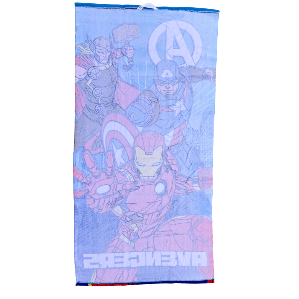 TELO MARE AVENGERS MARVEL ASCIUGAMANO PER BAMBINI IN MICROFIBRA CM 140X70 - AVE1402