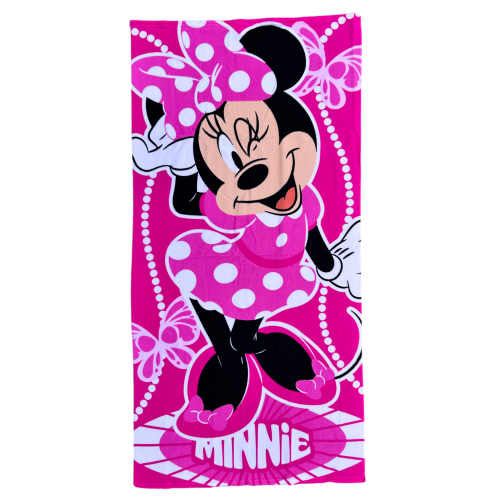 TELO MARE MINNIE DISNEY ASCIUGAMANO PER BAMBINI IN MICROFIBRA CM 140X70 - MIN1397