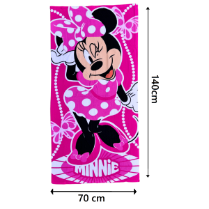 TELO MARE MINNIE DISNEY ASCIUGAMANO PER BAMBINI IN MICROFIBRA CM 140X70 - MIN1397