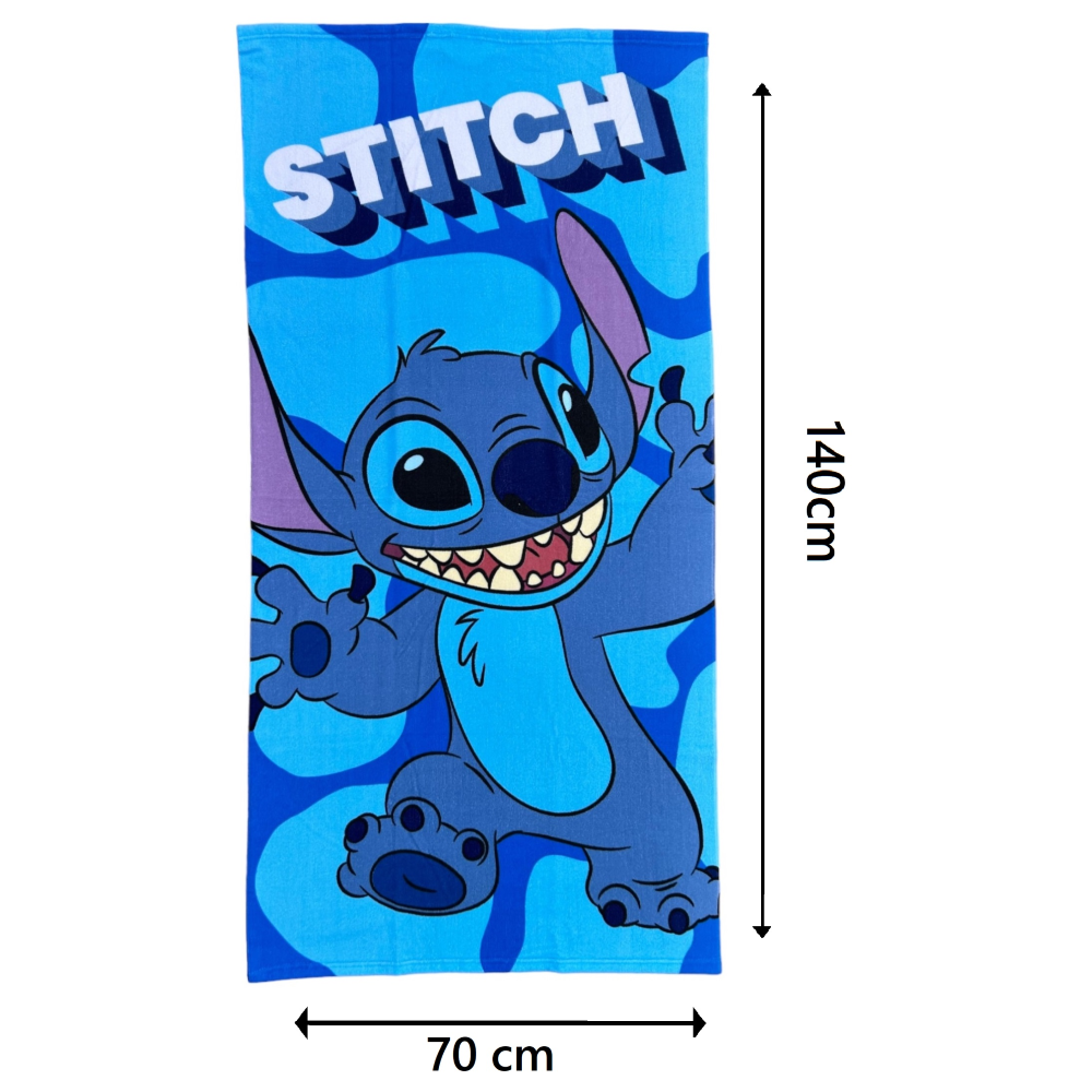 TELO MARE STITCH DISNEY ASCIUGAMANO PER BAMBINI IN MICROFIBRA CM 140X70 - STI1412