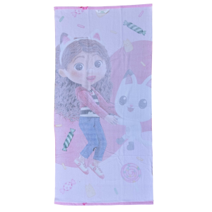 TELO MARE GABBY'S DOLLHOUSE ASCIUGAMANO PER BAMBINI IN MICROFIBRA CM 140X70 - GABBY1440