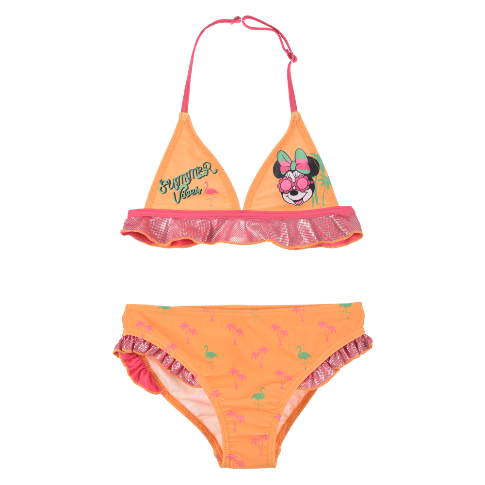 COSTUME MARE MINNIE DISNEY BIKINI 2 PEZZI BAMBINA - EX1826ARANCIO