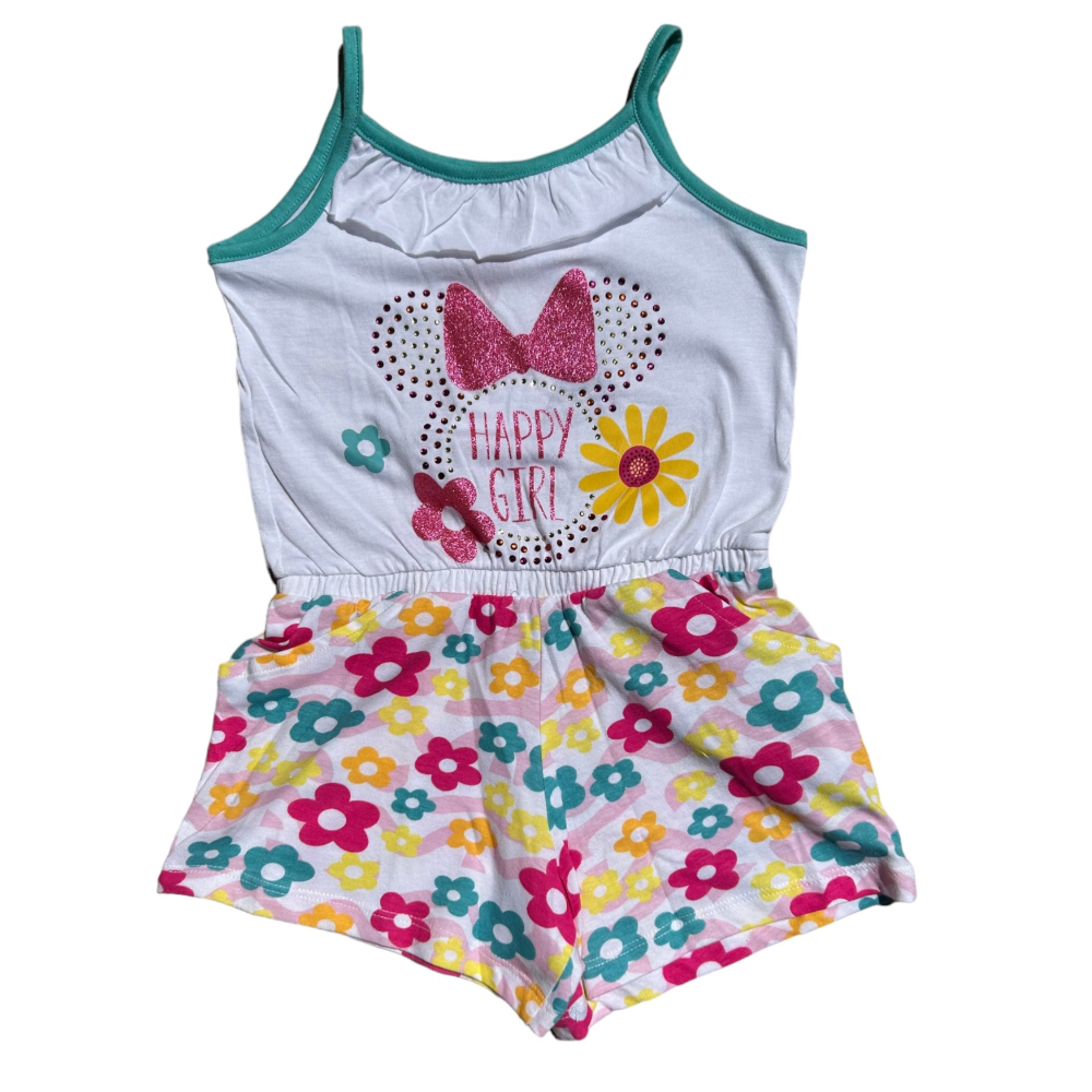 TUTA MINNIE DISNEY BAMBINO 100% COTONE - EX1006BIANCO