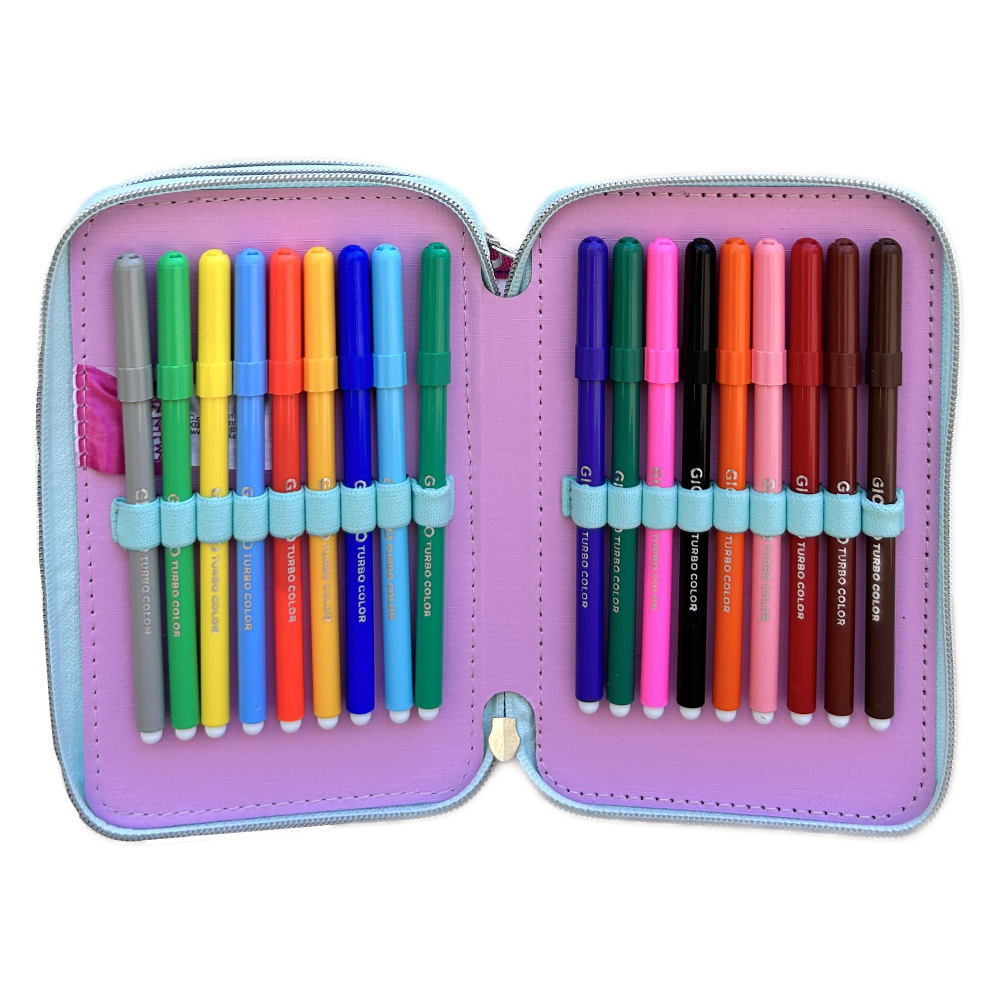 ASTUCCIO SCUOLA 3D MINNIE DISNEY MULTISCOMPARTO 3 ZIP PORTACOLORI PENNARELLI GIOTTO - MIN0972