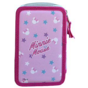 ASTUCCIO SCUOLA 3D MINNIE DISNEY MULTISCOMPARTO 3 ZIP PORTACOLORI PENNARELLI GIOTTO - MIN0972