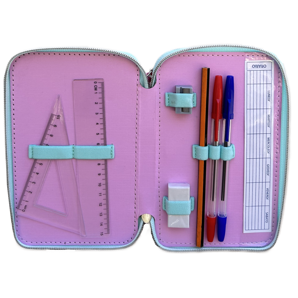ASTUCCIO SCUOLA 3D MINNIE DISNEY MULTISCOMPARTO 3 ZIP PORTACOLORI PENNARELLI GIOTTO - MIN0972