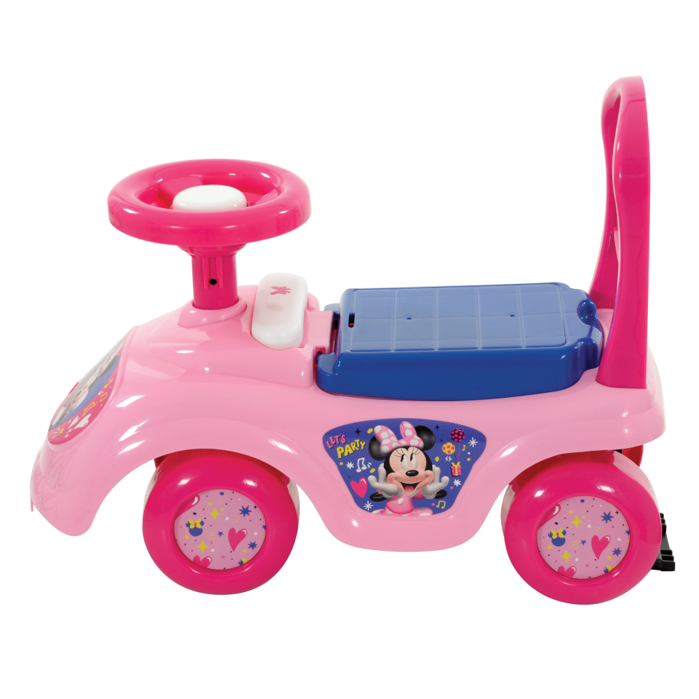 PRIMA AUTO CAVALCABILE CON TELEFONO MINNIE DISNEY 3 IN 1 MACCHININA PRIMI PASSI PORTAGIOCHI - 35726