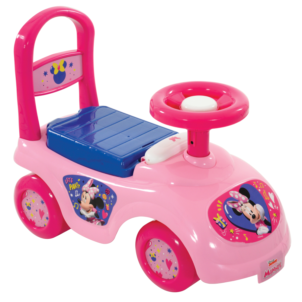 PRIMA AUTO CAVALCABILE CON TELEFONO MINNIE DISNEY 3 IN 1 MACCHININA PRIMI PASSI PORTAGIOCHI - 35726