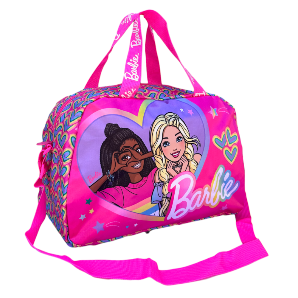 BORSA PALESTRA BARBIE BORSONE DA VIAGGIO BAMBINA PALESTRA CM. 40X26X21 - B08659MC