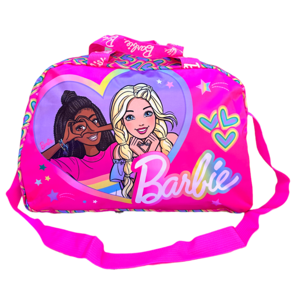 BORSA PALESTRA BARBIE BORSONE DA VIAGGIO BAMBINA PALESTRA CM. 40X26X21 - B08659MC