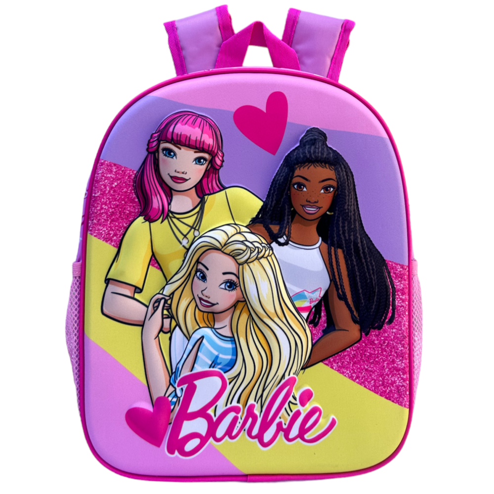 ZAINO ASILO 3D BARBIE IMMAGINI IN RILIEVO BORSA SCUOLA BAMBINA CM.32 - B07995MC