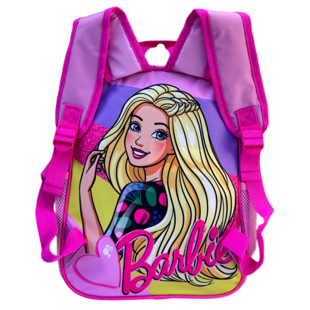 ZAINO ASILO 3D BARBIE IMMAGINI IN RILIEVO BORSA SCUOLA BAMBINA CM.32 - B07995MC