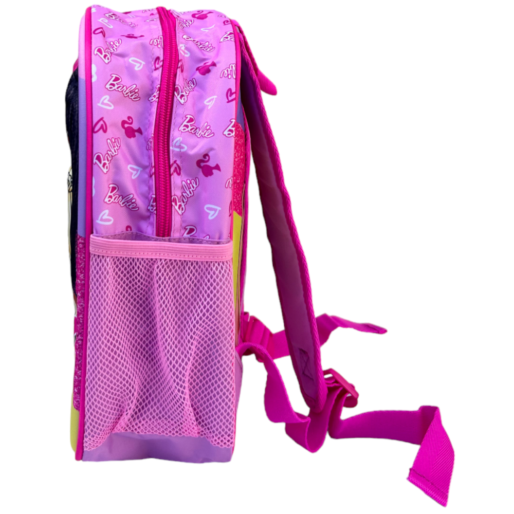 ZAINO ASILO 3D BARBIE IMMAGINI IN RILIEVO BORSA SCUOLA BAMBINA CM.32 - B07995MC