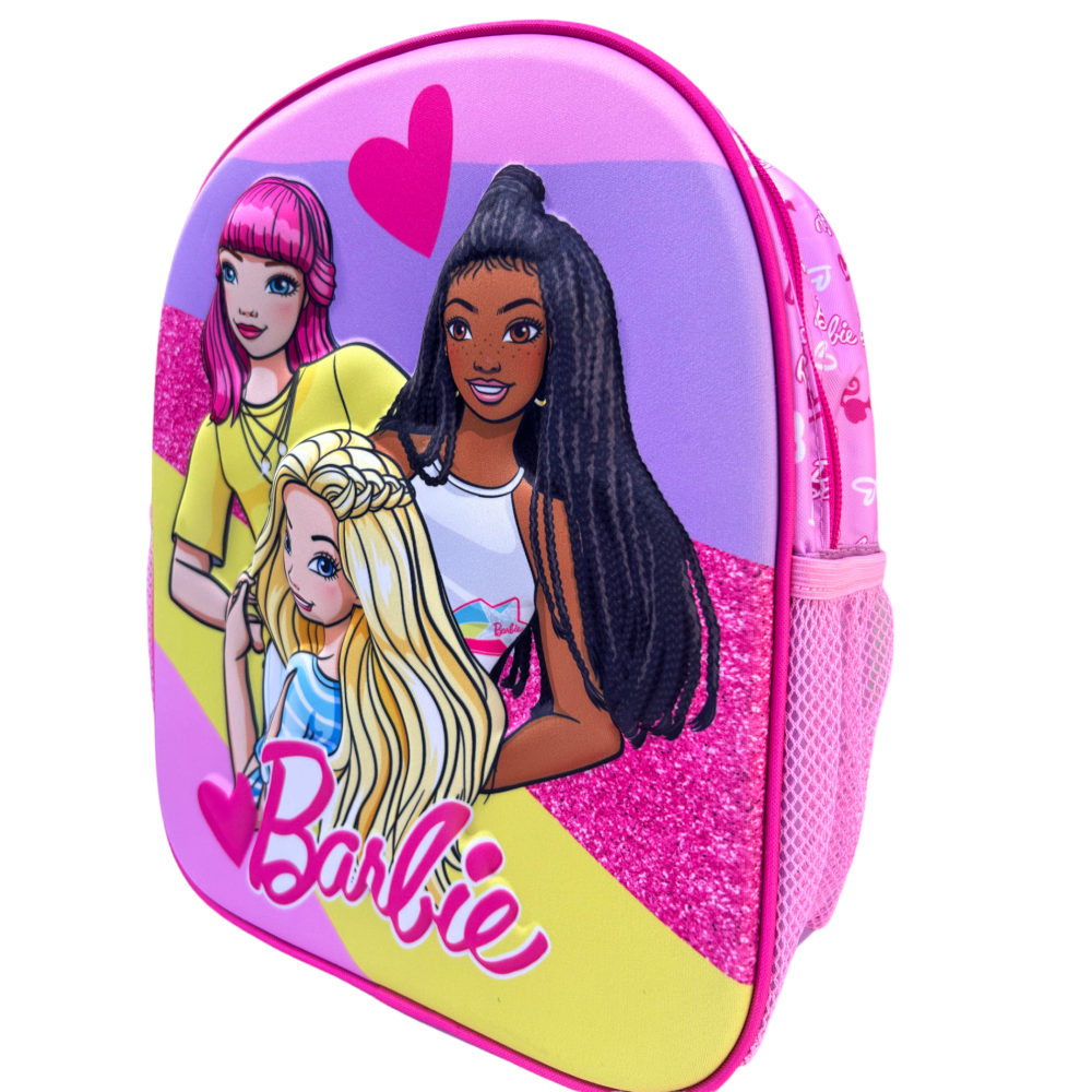 ZAINO ASILO 3D BARBIE IMMAGINI IN RILIEVO BORSA SCUOLA BAMBINA CM.32 - B07995MC