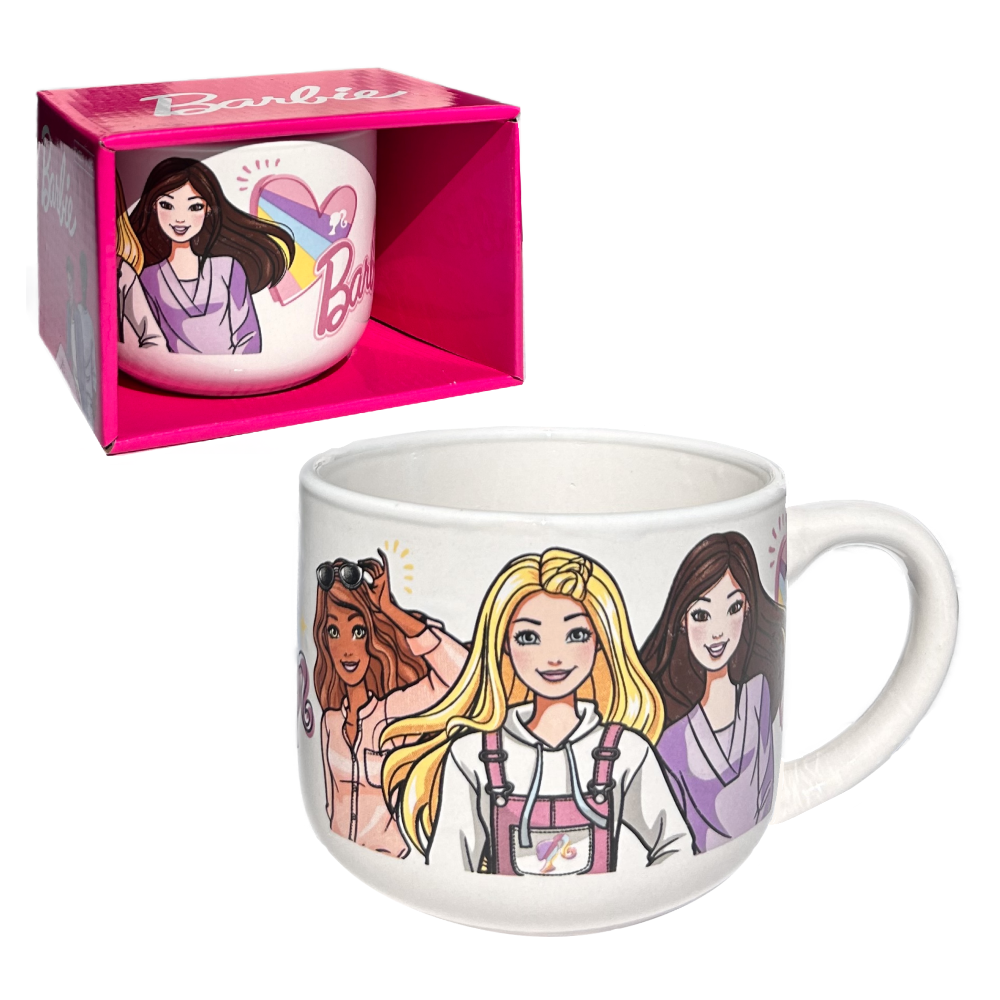 TAZZA LARGA JUMBO BARBIE IN CERAMICA 380 ML CONFEZIONE REGALO -  B09101MC