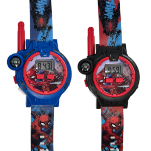 OROLOGIO WALKIE TALKIE SPIDERMAN MARVEL 2 PEZZI MULTIFUNZIONE RADIOTRASMITTENTI TORCIA BUSSOLA