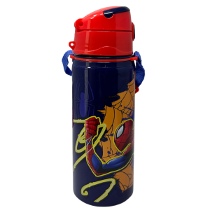 BORRACCIA IN ALLUMINIO CON CANNUCCIA SPIDERMAN MARVEL 600 ML APERTURA AUTOMATICA - SP50073