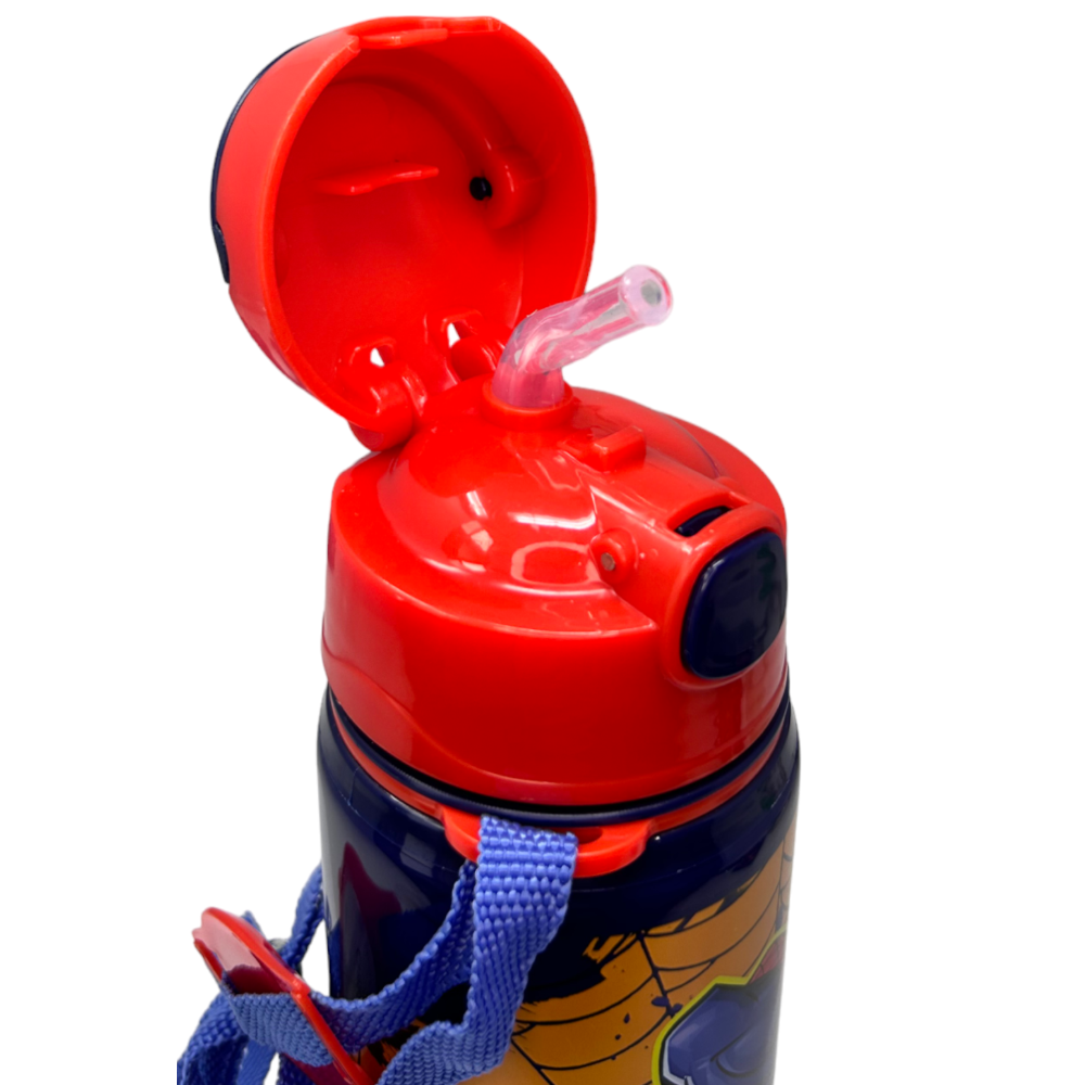 BORRACCIA IN ALLUMINIO CON CANNUCCIA SPIDERMAN MARVEL 600 ML APERTURA AUTOMATICA - SP50073