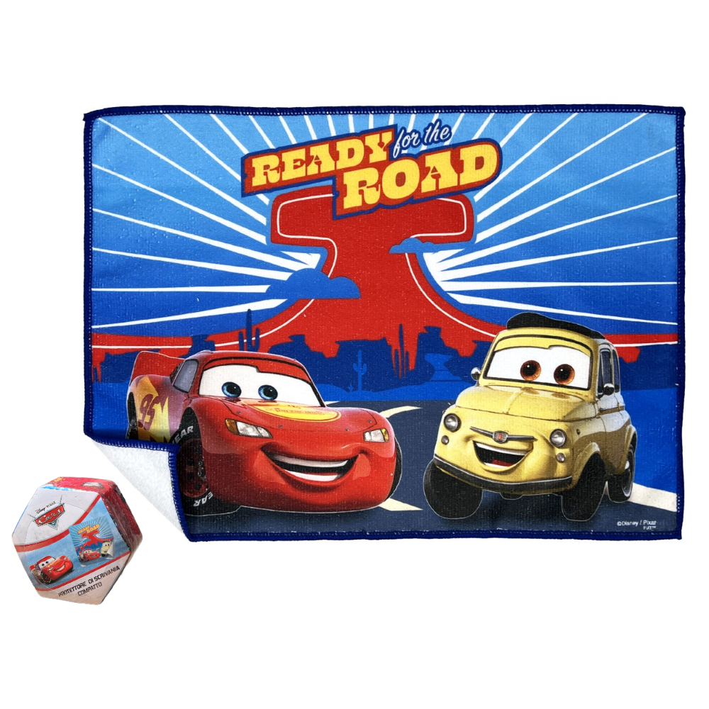 TOVAGLIETTA MAGICA CARS DISNEY IN TESSUTO DA COLAZIONE PRANZO CM.40X30 - CA0864