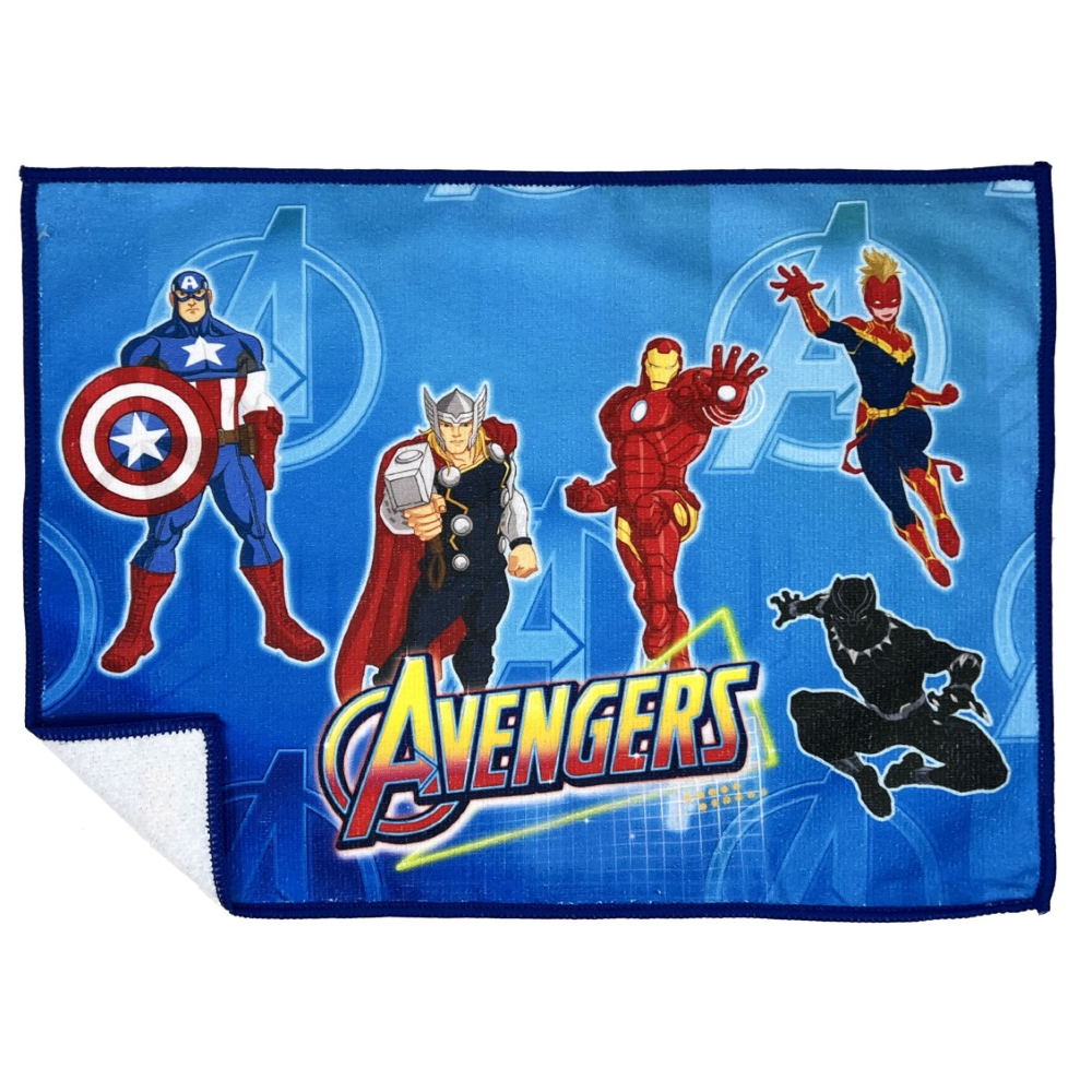 TOVAGLIETTA MAGICA AVENGERS MARVEL IN TESSUTO DA COLAZIONE PRANZO CM.40X30 - AV0864