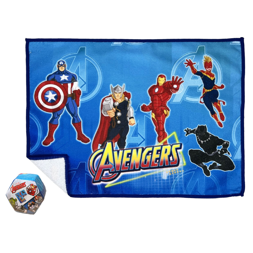 TOVAGLIETTA MAGICA AVENGERS MARVEL IN TESSUTO DA COLAZIONE PRANZO CM.40X30 - AV0864