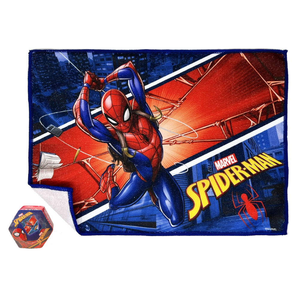 TOVAGLIETTA MAGICA SPIDERMAN MARVEL IN TESSUTO DA COLAZIONE PRANZO CM.40X30 - SP0864