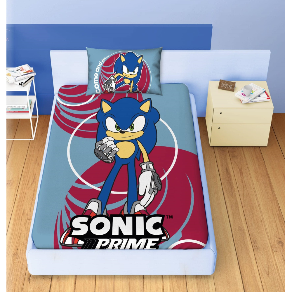 COMPLETO LENZUOLA 3 PEZZI SONIC PER LETTO UNA PIAZZA E MEZZA LENZUOLA IN 100% COTONE