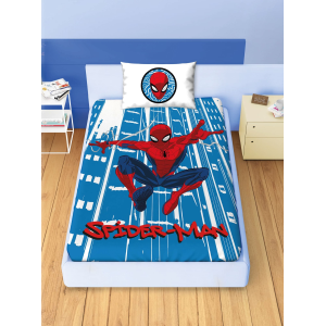 COMPLETO LENZUOLA 3 PEZZI SPIDERMAN MARVEL PER LETTO UNA PIAZZA E MEZZA LENZUOLA IN 100% COTONE