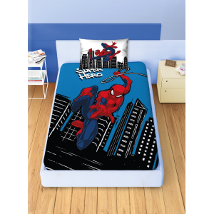 COMPLETO LENZUOLA 3 PEZZI SPIDERMAN MARVEL PER LETTO UNA PIAZZA E MEZZA LENZUOLA IN 100% COTONE