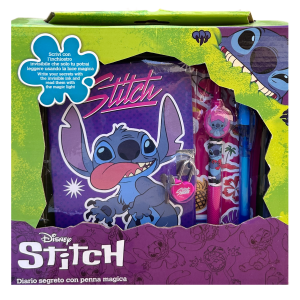 DIARIO SEGRETO STITCH DISNEY CON PENNA MAGICA ADESIVI IN CONFEZIONE - LST0822