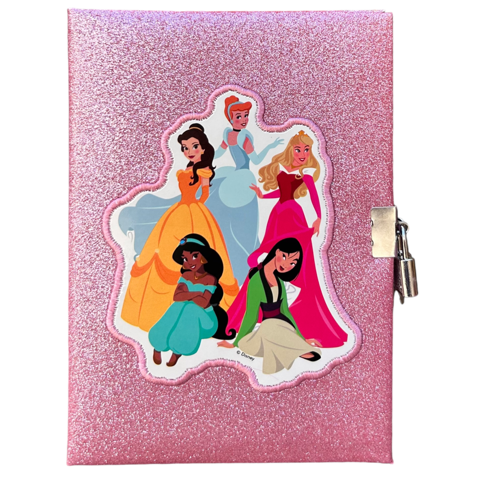 DIARIO SEGRETO GLITTER PRINCIPESSE DISNEY CON PENNA MAGICA E ACCESSORI CON CONFEZIONE - PR0824 