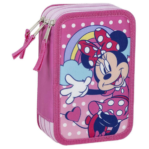 ASTUCCIO SCUOLA MINNIE MOUSE DISNEY MULTISCOMPARTO 3 ZIP PORTACOLORI GIOTTO - 1260