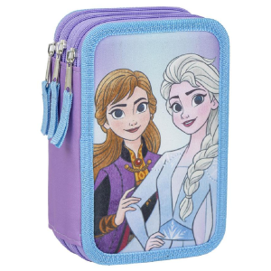 ASTUCCIO SCUOLA FROZEN DISNEY MULTISCOMPARTO 3 ZIP PORTACOLORI GIOTTO - 1296