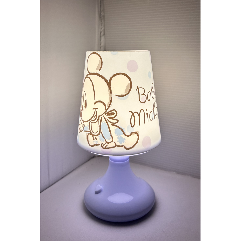 LUCE MINI LAMPADA TOPOLINO E PAPERINO DISNEY BABY COMODINO LED A BATTERIE CONFEZIONE REGALO - 68026/TOPOLINO