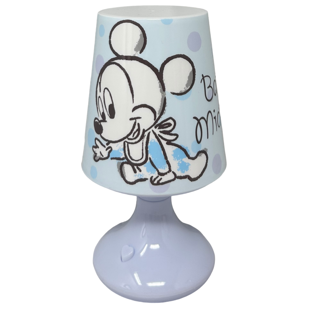 LUCE MINI LAMPADA TOPOLINO E PAPERINO DISNEY BABY COMODINO LED A BATTERIE CONFEZIONE REGALO - 68026/TOPOLINO