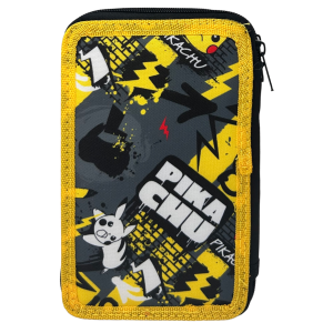 ASTUCCIO SCUOLA PIKACHU POKÉMON MULTISCOMPARTO 3 ZIP PORTACOLORI GIOTTO - 1004E2264