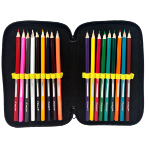 ASTUCCIO SCUOLA PIKACHU POKÉMON MULTISCOMPARTO 3 ZIP PORTACOLORI GIOTTO - 1004E2264
