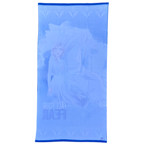 TELO MARE FROZEN II DISNEY ELSA E NOKK IN MICROSPUGNA DI POLIESTERE CM. 140X70 100%PL