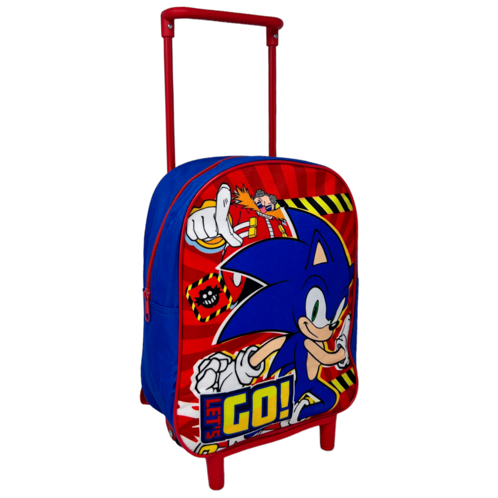 ZAINO ASILO TROLLEY SONIC THE HEDGEHOG BORSA PER SCUOLA MATERNA TEMPO LIBERO - 1000ET283217