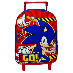 ZAINO ASILO TROLLEY SONIC THE HEDGEHOG BORSA PER SCUOLA MATERNA TEMPO LIBERO - 1000ET283217