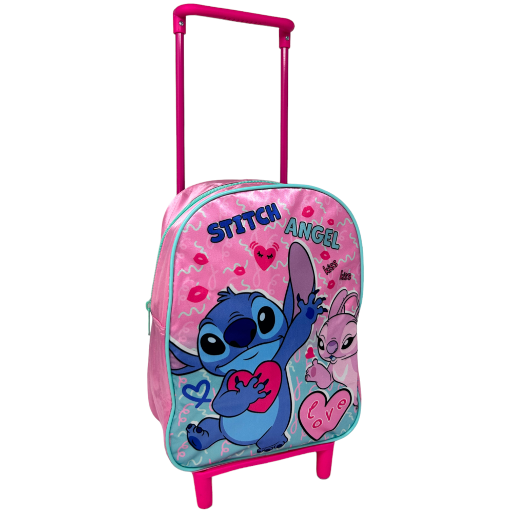 ZAINO ASILO TROLLEY STITCH E ANGEL DISNEY BORSA PER SCUOLA MATERNA TEMPO LIBERO - 1000ET283250