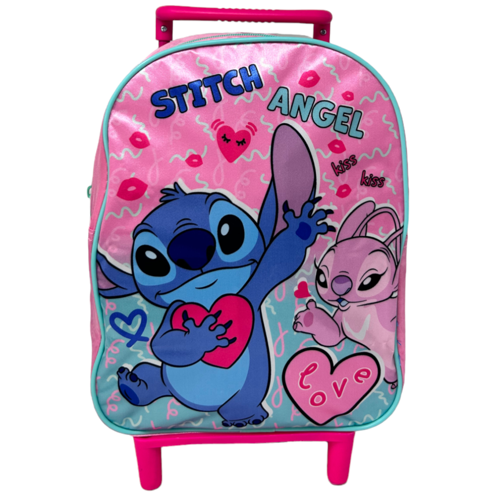 ZAINO ASILO TROLLEY STITCH E ANGEL DISNEY BORSA PER SCUOLA MATERNA TEMPO LIBERO - 1000ET283250