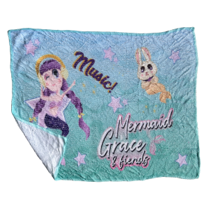 TOVAGLIETTA MAGICA SIRENE IN TESSUTO DA COLAZIONE PRANZO CM.40X30 - CON0864-B