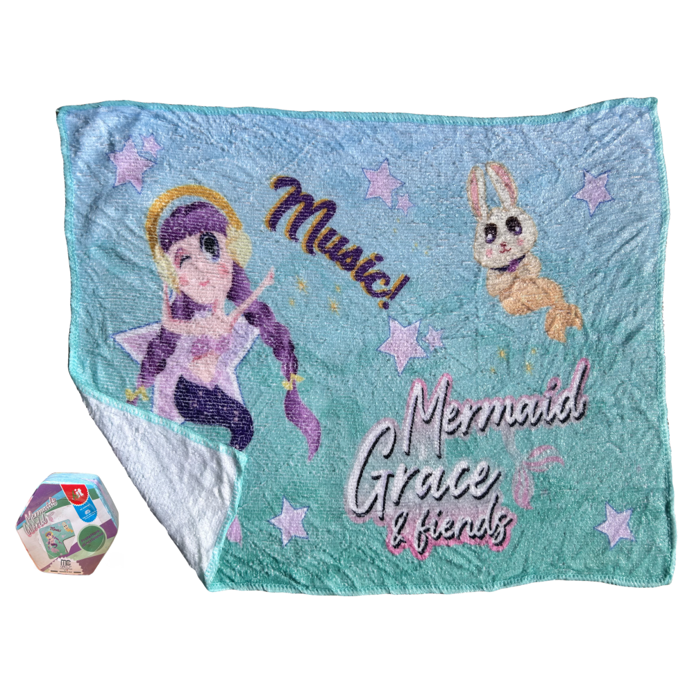 TOVAGLIETTA MAGICA SIRENE IN TESSUTO DA COLAZIONE PRANZO CM.40X30 - CON0864-B