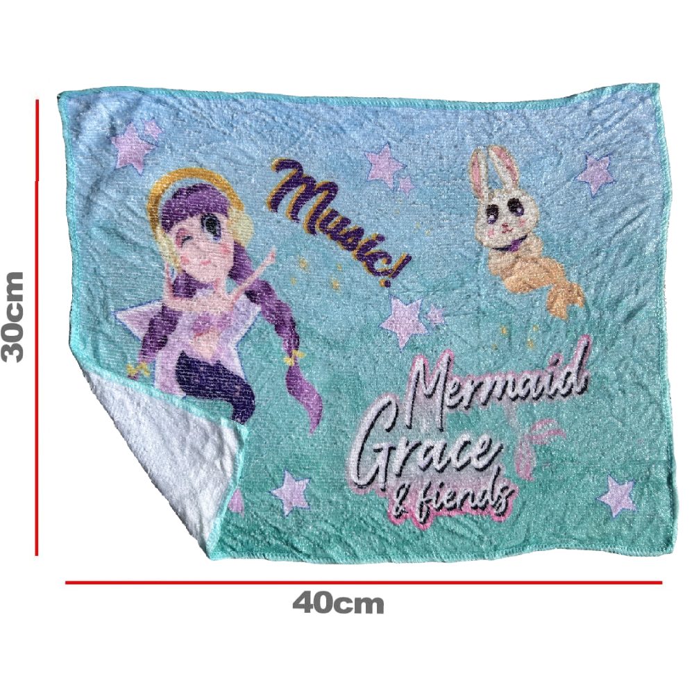 TOVAGLIETTA MAGICA SIRENE IN TESSUTO DA COLAZIONE PRANZO CM.40X30 - CON0864-B