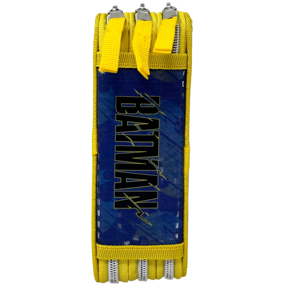 ASTUCCIO SCUOLA 3D BATMAN DC MULTISCOMPARTO 3 ZIP PORTACOLORI PENNARELLI GIOTTO - BA0972